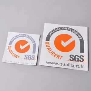 Autocollants pour véhicules logo "Qualicert"