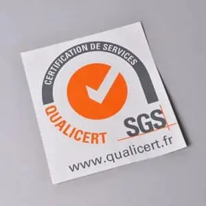 Autocollants pour véhicules logo "Qualicert"